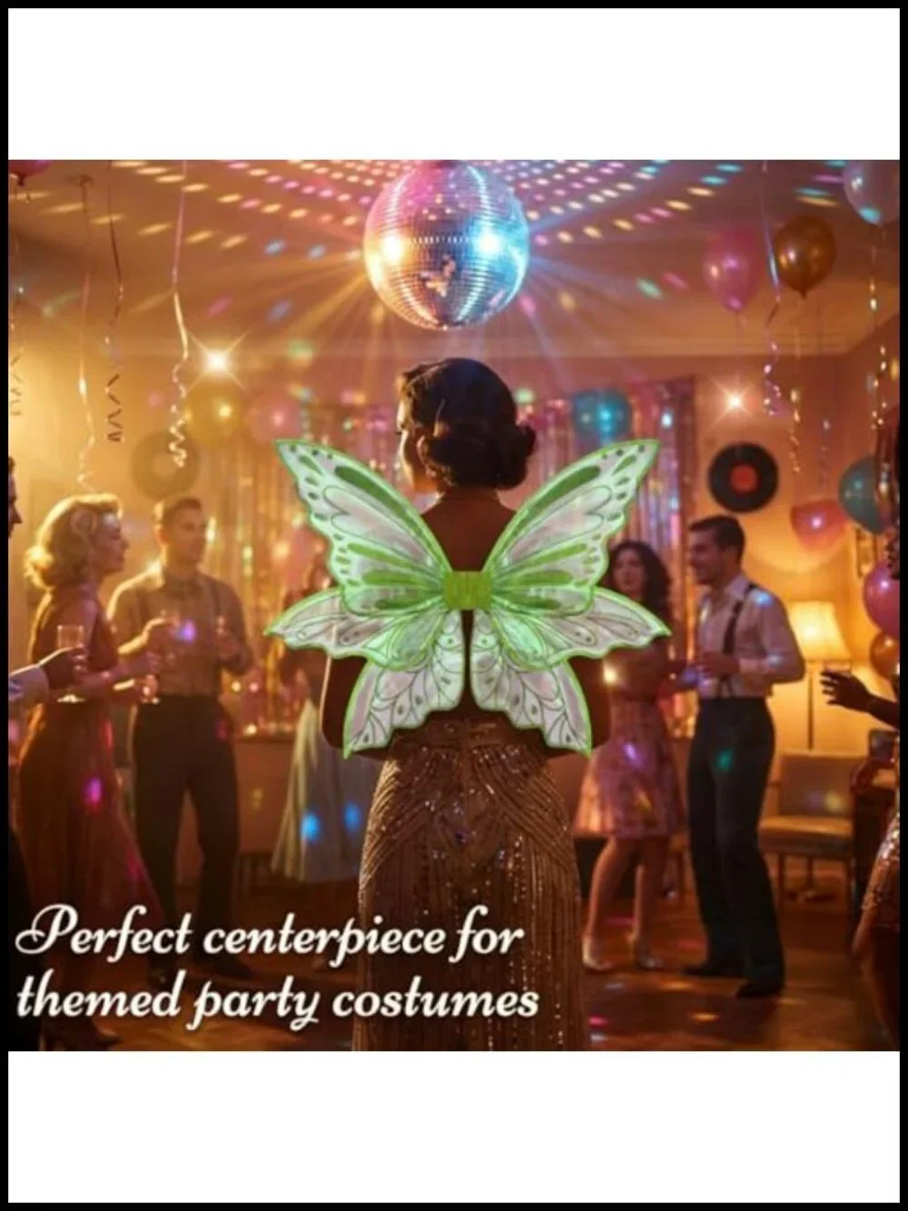 Large Fairy Wings Adult Costume Accessory Organza Glitter Cosplay Halloween